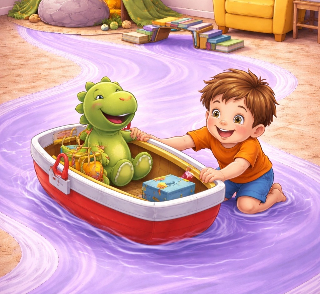 personalizowana bajka o chłopczyku i dinozaurze